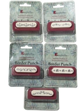 Emagination Punches x5 Borders Home Holly Bow Heart Lace